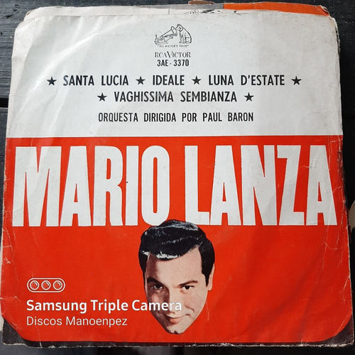 Simple Sobre Mario Lanza Orquesta Paul Baron Rca Victor C24