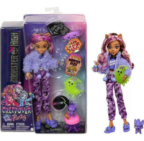 Monster High Creepover Party - Clawdeen Wolf Doll. Importado