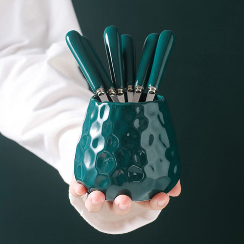 Soporte Para Cubiertos De Cocina, Tarro Para Cuchara Y Tened