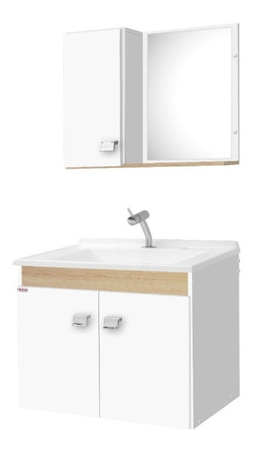 Mueble De Baño Suspendido Con Botiquín 56x32x45