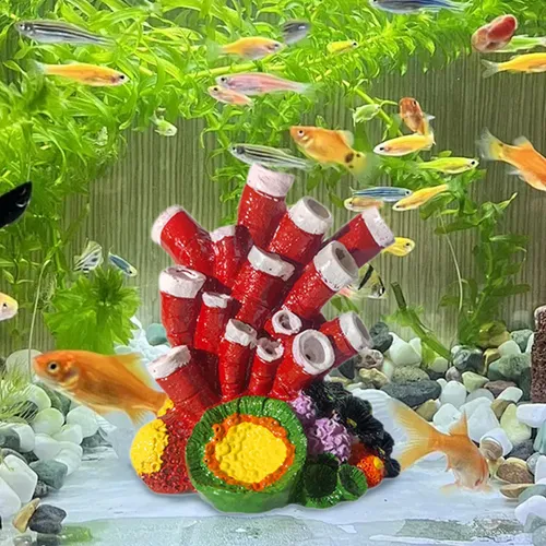 Adorno De Coral De Burbujas, Diseño De Paisaje De Rojo