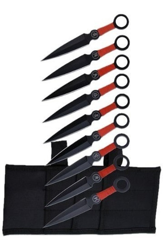 Set De 9 Cuchillos Para Lanzar De Acero Inox Perfect Point 