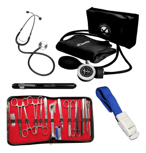 Kit Estudiante Medicina Enfermería Accesorios Negro