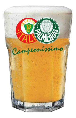 Copo De Cerveja Palmeiras Campeoni Vidro 400ml