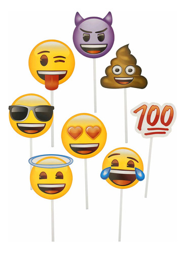 Emoji Letreros Fotos Photo Props Emoticon Caritas Fiesta 8pz