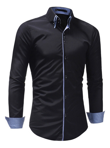 Camiseta Para Hombre L045, Casual, Doble Cuello, Puerta Boto