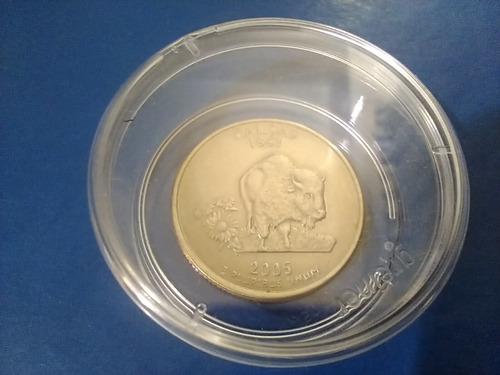 Moneda Eeuu 25 Centavos Denver 2005 Kansas C/caja Búfalo Wil