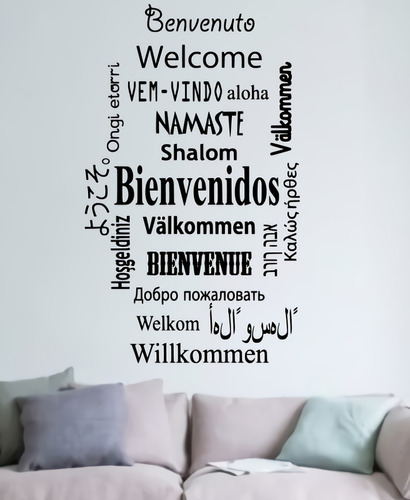 Vinilos Decorativos Decoracion Bienvenido Varios Idiomas