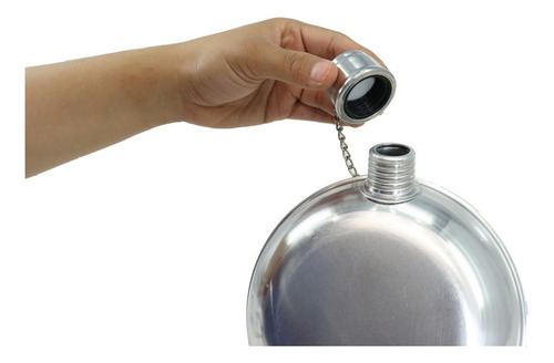 Cantinplora 2 Litros Tipo Eliptica Aluminio Y Funda 24800040 Color Gris