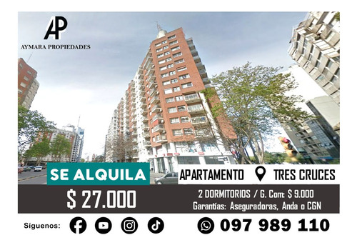 Apartamento En Alquiler De 2 Dormitorios En Tres Cruces