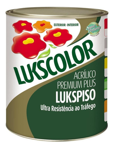 Tinta Piso Lukspiso 900ml 1/4 Tinta Premium Diversas Cores Cor Castor