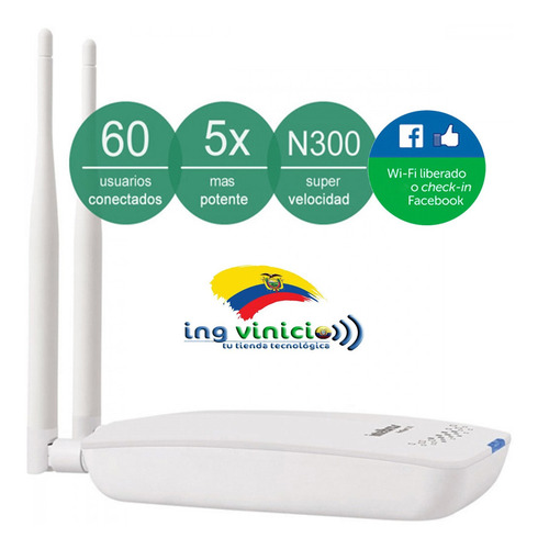 Router Wireless Intelbras Hotspot 300 Facebook 60 Usuarios