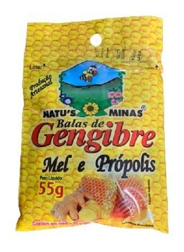 Bala De Gengibre Natus Minas 25x10 Und Mel E Própolis