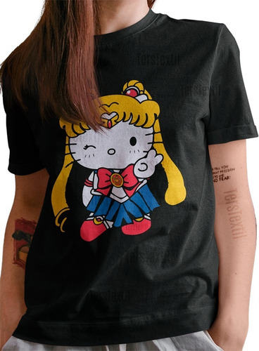 Polera Hello Kitty Sailor Moon Mujer Niña