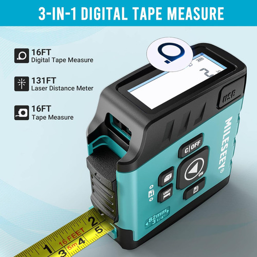 Metro Laser Digital Alcance 40 Mts Y 5mts En Cinta Dt20 3-en