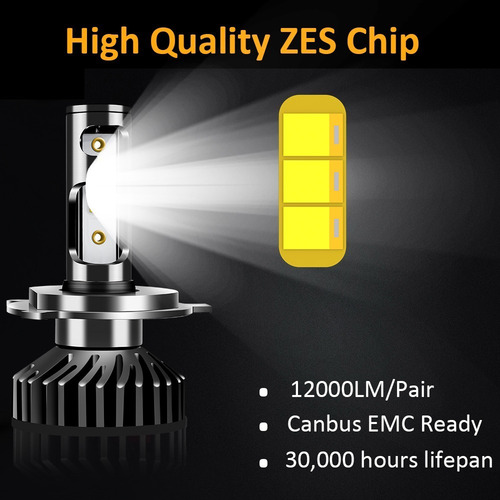 Imagen 5 de 10 de Kit Ampolleta Auto Led Canbus H1 H3 H4 H7 H11 9005/6 880/ F2