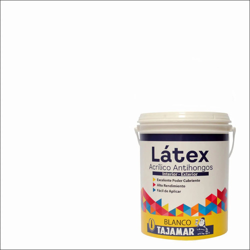 Látex Acrílico Antihongos Tajamar Blanco 1 Galón Blanco Mate