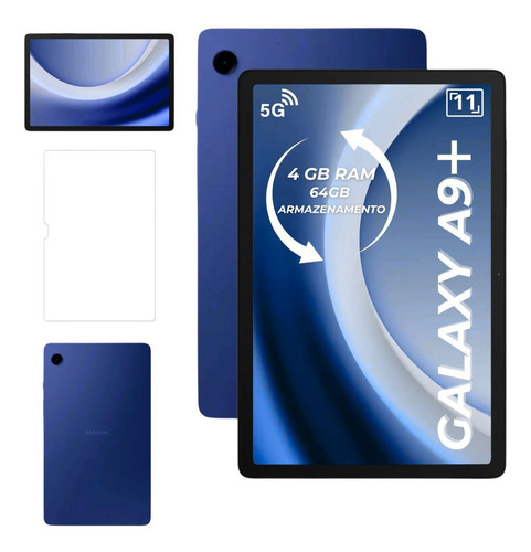 Tablet Samsung A9plus Chip 5g 64gb 4gb 11' Pol Com Pelicula