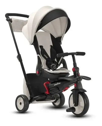 Triciclo Plegable Multifuncional Smartrike Str7 Gris Cálido Con Toldo Y Cinturón