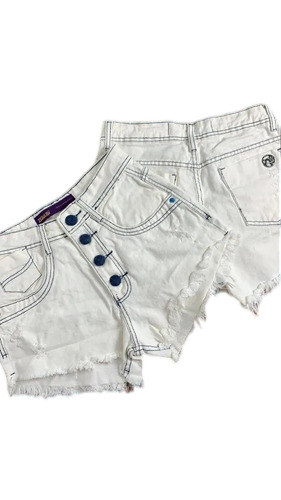 Short Jeans Cintura Alta Feminino Desfiado Roupas Femininas