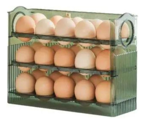 Organizador Cómodo Dos Niveles Para Huevos Con Asa