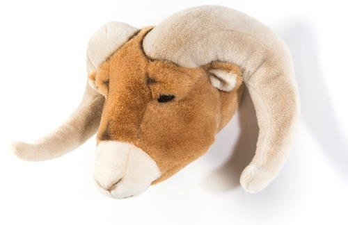 Imagem 3 de 4 de Cabeça De Parede Pelúcia Carneiro Fazenda Wild & Soft