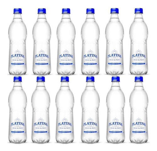 Agua Mineral Premium Platina Sem Gas 510ml Kit Com 12