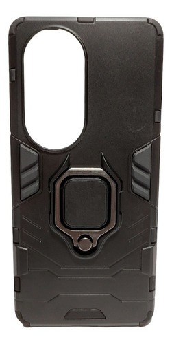 Imagen 2 de 8 de Carcasa Para Huawei P50 Pro Negra Antigolpe Anillo Metal