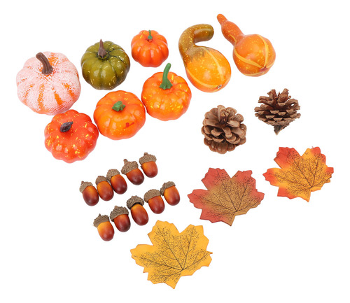 Set De 30 Unidades, Decoración De Hojas De Otoño Y Bellotas,