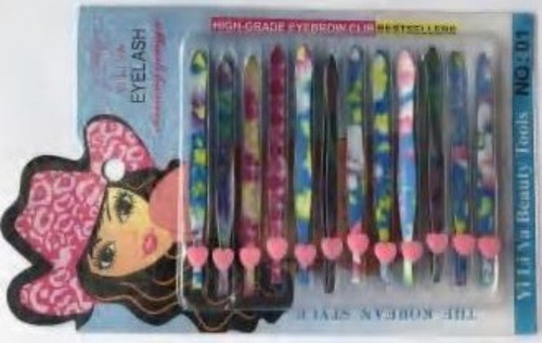 Pinza Para Cejas De Metal Con Diseños Al Mayor Y Detal