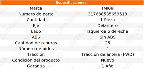 1- Maza Delantera Izq/der Sin Abs Swift L4 1.4l 12/17 Tmk
