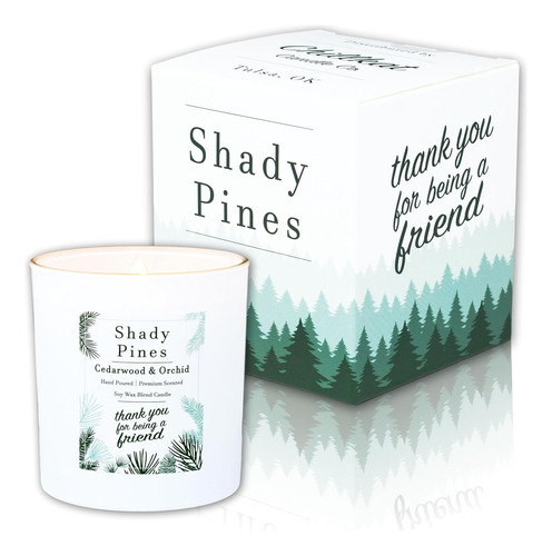 Vela Shady Pines, Gracias Por Ser Un Amigo, Madera De Cedro 