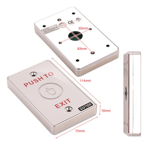 Boton Liberador Puertas Touch Con Led Exterior/interior