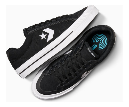 Zapatillas Para Hombre Suela De Goma Color Negro Converse