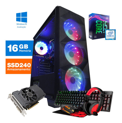 Imagem 1 de 3 de Desktop Gamer Barato I5 2g 16gb Ssd240 Vídeo 4gb Ddr3