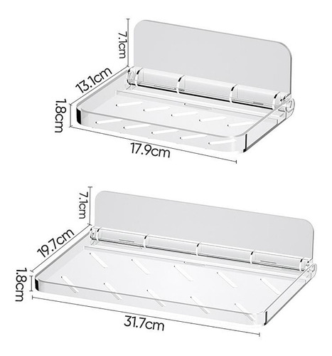 Estante Flotante De Acrílico Transparente En U, Plegable, Mo