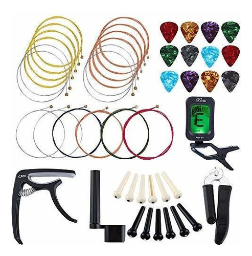 Kit De Herramientas Para Cambio De Cuerdas De Guitarra, 46 P