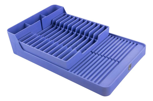 Escurridor de platos M Vajilla vasos cubiertos 11 platos Crippa Smart M Color Azul