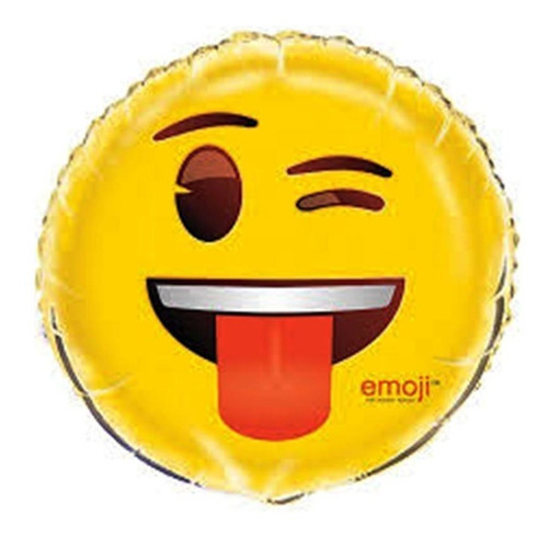 4 Globos Emoji Emoticons Carita Guiño Wink Met 18 Fiesta Fel