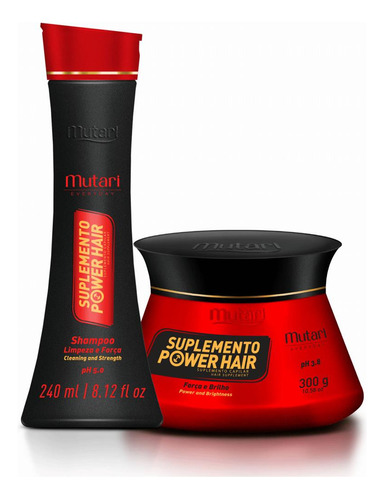 Kit Suplemento Capilar Power Hair Shampoo + Máscara - Mutari
