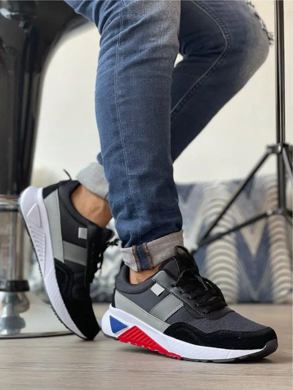 Zapatillas Negras Hombre | MercadoLibre 📦