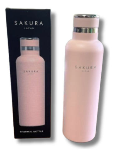 Botella Termica Sakura Rosa Acero Inoxidable 500ml Color Rosa Claro