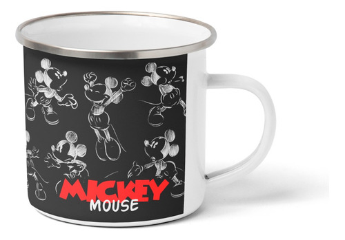 Tazon Enlozado Mickey Mouse Modelo 2 Metalico 12 Onzas