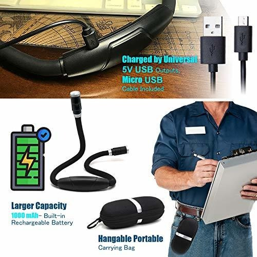 Upgrade Rechargeable Neck Light Hands Usb Book 4 Super Led