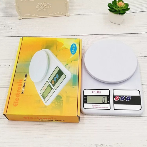 Báscula de cocina digital SQ Cozinha SF-400 pesa hasta 7kg blanca