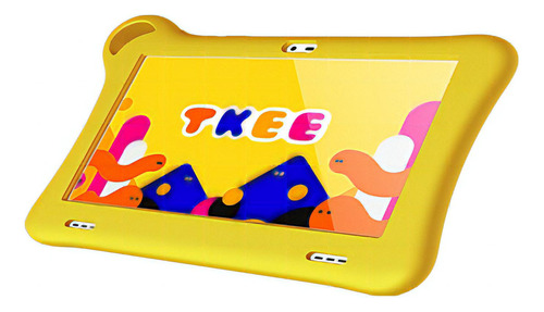 Tablet  con funda Alcatel Tkee Mini Smart Tab 7 Kids 7" 32GB amarilla y 1GB de memoria RAM