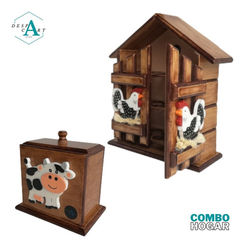 Imagen 4 de 8 de Combo Hogar: Casa Porta Huevos Para 30 Und + Servilletero.