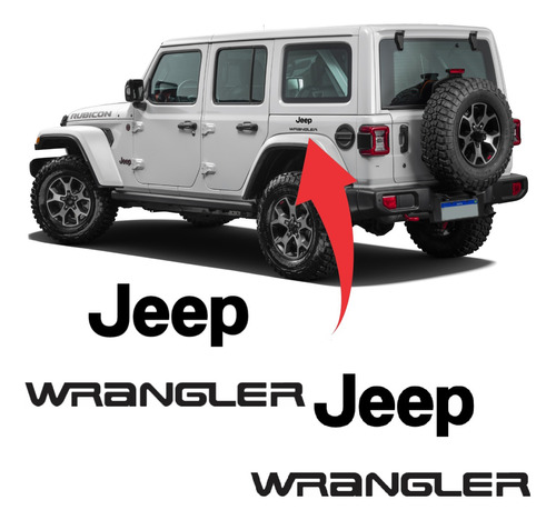 Emblema Adesivo Jeep Wrangler Par