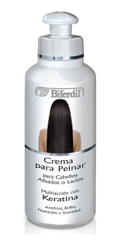 Crema De Peinar Biferdil Con Keratina 155 Ml.