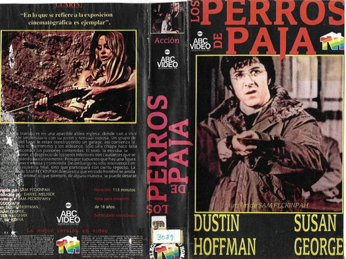 Perros De Paja Vhs Dustin Hoffman Susan George Straw Dogs